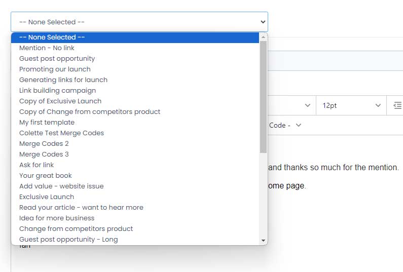 Proven link-building templates
